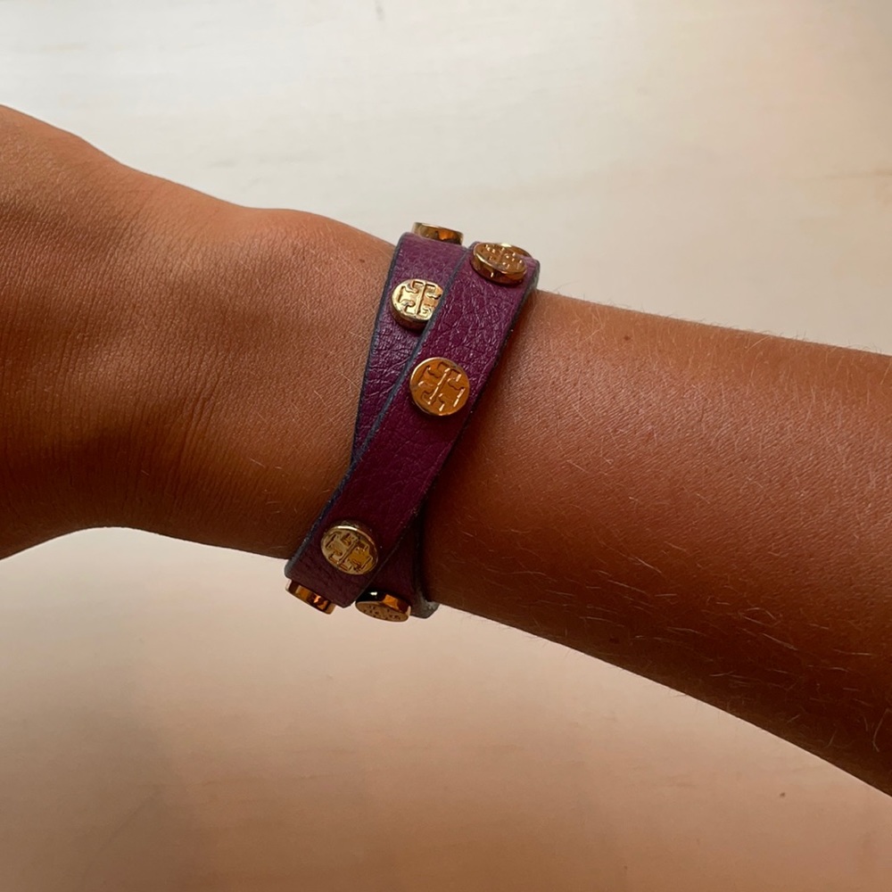 Magenta Tory Burch Wrap Bracelet & Bag